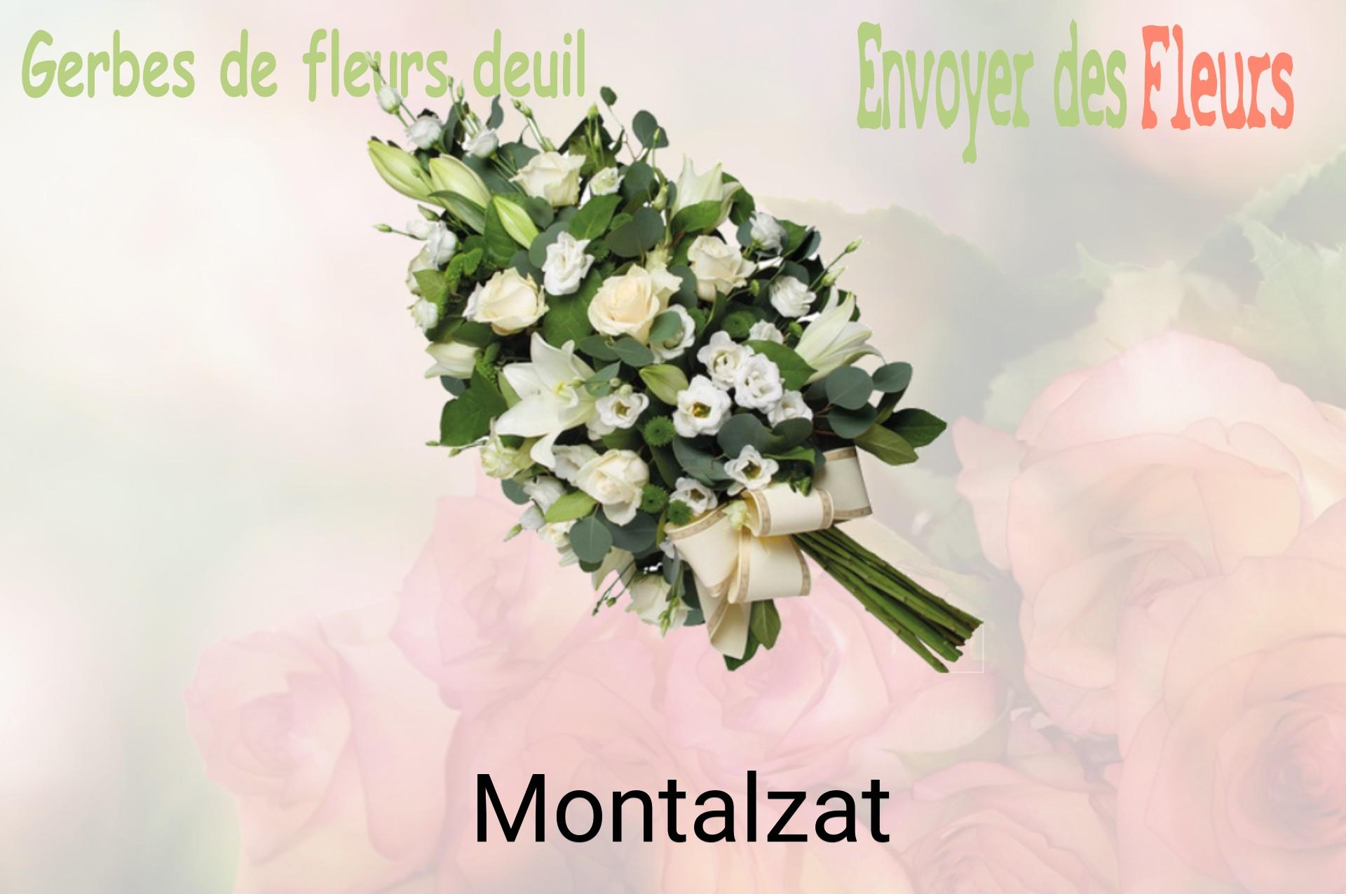 Gerbe de fleurs de deuil livrée à Montalzat